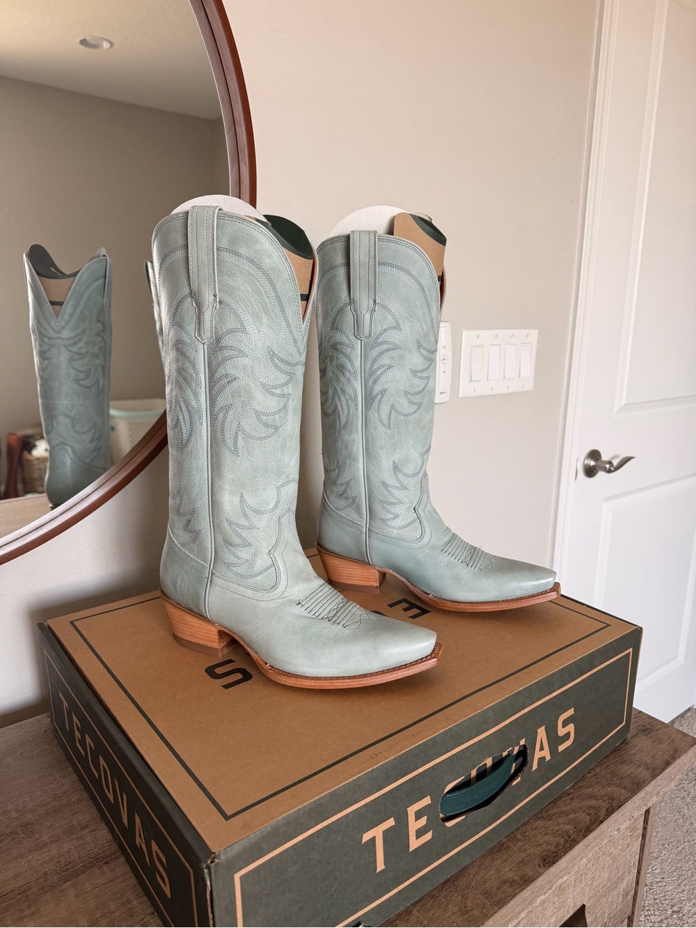 Tecovas Annie Slate Cowboy Boots - Picture 1 of 10
